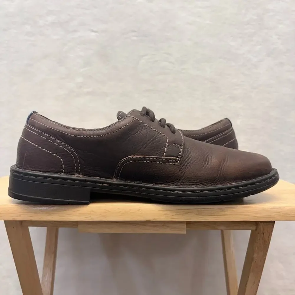 Clarks Dress Shoes Kyros Oxford Brown Leather Lace Up Chukka Shoe Men’s Size 11M